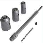 Set de scies cloches 30mm, 40mm, 50mm - scie  cloche trpan pour bton, brique, pierre et ciment - ...