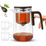 Set de th�i�re en verre magique de 800 ml, th�i�re divis�e avec tasses � th�, th�i�res avec remplissage ...