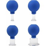 Set de ventouses en verre avec 4 tailles diff�rentes, ventouse pour massage, ventouse anti - cellulite, ...