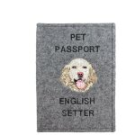Setter anglais, laverack - protge passeport pour chien, protge document, cadeau voyage art - dog