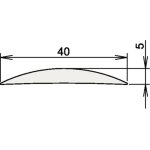 Seuil en aluminium 090 3 - 111 l. 965mm argent alu elox. athmer