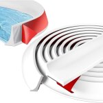 Seuil de douche barrage d'eau silicone pliable barriere de douche anti d�bordement pour la joint porte ...