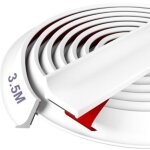 Seuil de douche pliable en silicone anti - d�bordement pour porte de douche (blanc, 4 m)