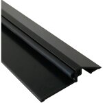 Homewell - seuil de porte (pmr) avec joint, laqu noir, 1m