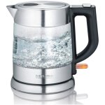 Severin - bouilloire sans fil 1l 2200w verre / inox wk3468