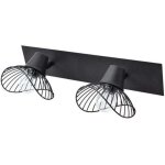 Seynave - rampe 2 spots, design, m�tal noir e14 max 40 w kasteli
