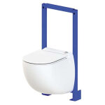 Cuvette avec broyeur et bti support sanicompact comfort + sfa