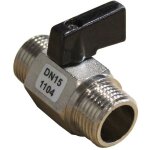 Sferaco - mini - vanne laiton nickel� m�le m�le 1 / 2' (15 / 21) - pn16
