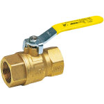 Sferaco - vanne d'arr�t nf laiton pn5 s�rie gaz f / f 1 / 2' (15 / 21) poign�e jaune