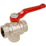 Sferaco - vanne  sphre laiton pn25 srie 3 voies - lumire en l - f 1''1 / 4 (33 / 42)