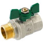 Sferaco - vanne  sphre nf pn25 passage intgral acs papillon vert mle / femelle 1 / 2' (15 / 21) somatherm ...