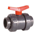 Sferaco - vanne  sphre pvc  coller industrie pn16 63 - manette rouge