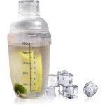 Shaker � cocktails, 530ml transparent m�langeur � cocktail tasse en plastique de bouteille de shaker ...