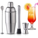 Shaker � cocktails en acier inoxydable avec accessoires de bar, set de mixage de 750 ml pour bar � domicile, ...