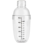 Shaker � cocktails transparent anti - fuites en pc avec graduation (500ml)
