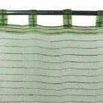 Sham - voilage effet soie � pattes vert 110x250