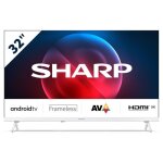 Tv led sharp 32fh7ew 80 cm hd 2024 blanc