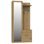 Hucoco - sheila vestiaire avec miroir entre / hall armoire + porte - manteau hall d'entre rangements ...