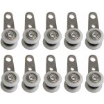 Shining house - lot de 10 roulettes pour baies vitres ou portes coulissantes - en mtal et en plastique ...