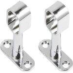Shining house - lot de 2 support tringle penderie support pour barre penderie ovale zinc - aluminium ...