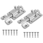 Shining house - 2x verrous de porte en inox serrures � verrou avec verrous coulissants pour portes portails ...