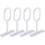 Shining house - lot de 4 support de plafond r�glable pour tringle � rideau, support tringle penderie, ...