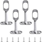 Shining house - lot de 4 supports de tringle de placard ovales r�glables en alliage de zinc creux pour ...