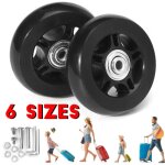 Shining house - 60mm x 18mm bagages valise roues de rechange, roulettes pivotantes en caoutchouc roulements ...