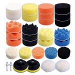 Ensemble de 31 ponges de polissage pour voiture, avec adaptateur pour foret m14 et disque de polissage ...