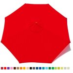 Shining house - housse de rechange pour parasol - 8 baleines - diamtre 3 m - impermable - anti - ultraviolet ...