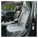 Shining house - housses de siège jetables 100 pièces, housse de siège en plastique transparent Shining house - housses de siège jetables 100 pièces, housse de siège en plastique transparent