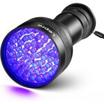 Shining house - lampe de poche uv le lumi�re noire, 51 led lumi�re uv lumi�re noire portative, 395 nm ...