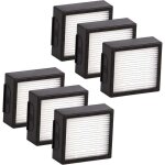 Shining house (lot de 6) filtre hepa de remplacement compatible avec l'aspirateur robot irobot roomba ...