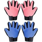 Shining house paire de gants de toilettage pour chat, gants et brosse pour animaux de compagnie, gants ...