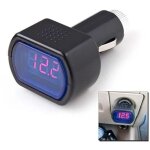 Shining house - testeur de batterie � double voltm�tre, allume - cigare pour voiture, camion, caravane, ...
