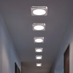Etc - shop ? lot de 6 spots encastrables led nickel mat ? �clairage blanc chaud ? dimensions 8, 2 x 8, ...