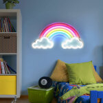 Etc - shop - applique murale led lampe arc - en - ciel lumi�re d�corative lampe chambre enfant, c�ble ...
