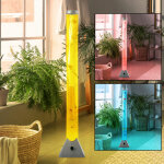 Etc - shop ? lampadaire led d�coratif avec changement de couleur ? colonne d'eau �clair�e ? corps plastique ...