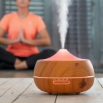 Shop - story - humidificateur - diffuseur d'armes avec led, effet bois