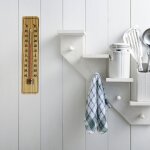 Thermomètre en bois mural pour intérieur et extérieur de - 40°c à + 50°c - 22 cm Thermomètre en bois mural pour intérieur et extérieur de - 40°c à + 50°c - 22 cm