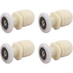 Shower door casters, 4 pieces brass sliding door shower roller for replacement sliding shower glass door ...