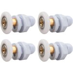 Shower door casters, 4 pieces brass sliding door caster, sliding door roller, for replacement of sliding ...