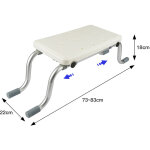 Sifreesige de baignoire - embouts antidrapants en caoutchouc - l 43 x l 34 cm - blanc et chrom