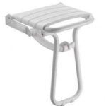 Godonnier - sige de douche pmr pellet essentiel confort escamotable avec pied aluminium poxy blanc ...