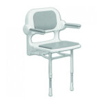 Si�ge de douche rabattable 2000 rembourr� avec dossier et accoudoirs