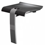 Pellet - sige de douche adapte pmr et sniors, escamotable arsis - gris anthracite et gris mat