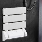 Sige rabattable pour douche mural capacit de charge 130 kg sige de douche repliable tabouret pliant ...