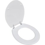 Helloshop26 - sige de toilette abattant avec couvercle wc cuvette standard mdf blanc