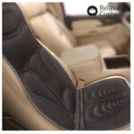 Si�ge de voiture massant et chauffant - vibrations thermique - noir - 20w - 12v - tissu doux et matelass� ...