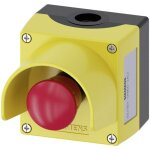 3su18010nb002ac2 3su1801 - 0nb00 - 2ac2 bouton champignon en botier, avec collerette de protection jaune ...